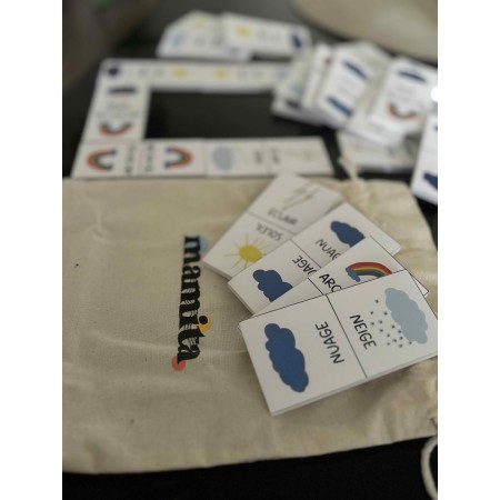 Domino dla dzieci do nauki języka francuskiego